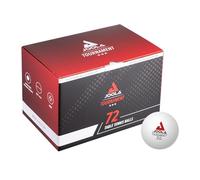 JOOLA Tournament Lot de 72 balles de tennis de table 3 étoiles de 40 + mm de diamètre, compatibles avec l'intérieur et l'extérieur, blanches