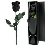 Joollurm Cadeau Éternelles Roses Noires Cadeaux pour Femmes, Fleurs de Rose Véritable dans Coffret Exquis pour Anniversaire et Maman