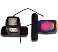 joonnair 2 Feux De Gabarit Pour Remorque, Feux De Position LatéRaux Led, Feux De Position LatéRaux ArrièRe, Feu De Gabarit, Convient aux Remorques, Camions et Fourgonnettes