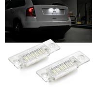 joonnair 2 LED Éclairage plaque immatriculation pour VW Caddy 3 4 Golf Plus Passat Jetta, Éclairage de Plaque d'immatriculation à LED 6500 K 12 V, 18 SMD CanBus sans erreur, lumière blanche
