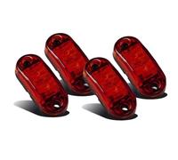 joonnair 4 x 12 / 24v Rouge Feux de Position Latéraux LED, Feux de Gabarit pour Remorque, Feux de Position Latéraux Arrière, Feu de Gabarit pour Remorques, Camions, Fourgonnettes