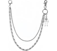 joonnair 50cm Squelette Personnalité Polyvalent Chaîne de Pantalon Punk Chaine Portefeuille Chaîne de Jean pour Portefeuille Chainette Porte Clé pour Hommes Femmes Hip-Hop