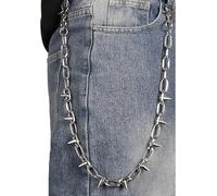 joonnair 62CM Chaîne de Pantalon à Rivets, Polyvalent Chaîne de pantalon punk chaine portefeuille chaîne de jean chaîne pour portefeuille chainette porte clé pour Hommes Femmes hip hop