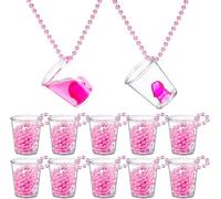 joonnair Lot De 12 Verres à Shot à Suspendre Au Cou, Avec ChaîNe(3cl/30ml), Gobelets Jga Pour Carnaval, Pour Enterrements De Vie De GarçOn, SoiréEs à ThèMe, Mariages et Carnavals