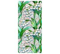 JOONOR Film de fenêtre rétro avec Fleurs - Magnolia - pour l'intimité - Vitrail coloré - Motif Fleurs - Autocollants - Magnolia - Intimité - Arc-en-Ciel - pour Salon - Bloque Le Soleil
