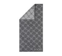 Joop! Serviettes 1611 motif bleuets, tissu éponge, anthracite 50 x 100 cm