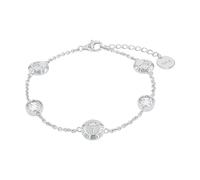 JOOP! Bracelet Argent Sterling 925 Bracelet Femme, avec Zircone Cubique synth., 17+3 cm, Blanc, Bleuet, Livré dans une Boîte Cadeau Bijoux, 2038048