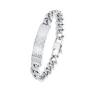 JOOP! bracelet d'identification en acier inoxydable pour hommes, 21 cm, argent, Livré dans une boîte cadeau de bijoux