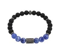 JOOP! bracelet en acier inoxydable pour hommes, avec dumortierite, 18,5 cm, argent, Livré dans une boîte cadeau de bijoux