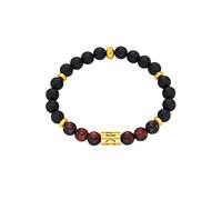 JOOP! Bracelet pour homme en acier inoxydable, avec dumortiérite, 18,5 cm, noir, livré dans un coffret cadeau, 2033995