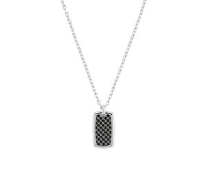 JOOP! chaîne avec pendentif en acier inoxydable Collier pour hommes, 50+2 cm, argent, Livré dans une boîte cadeau de bijoux, 2036806