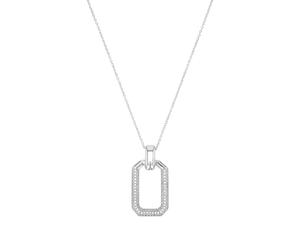 JOOP! Collier avec pendentif en argent sterling 925 collier pour femme, avec zircone synth., 42+3 cm, Blanc, Livré dans une boîte cadeau à bijoux, 2038935
