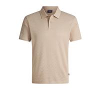Joop!, Homme, Tops, Beige, Taille: XL Polo en coton avec structure graphique