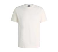 Joop!, Homme, Tops, Blanc, Taille: M T-shirt en coton avec structure graphique
