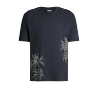 Joop!, Homme, Tops, Bleu, Taille: M T-shirt en coton avec motifs palmiers