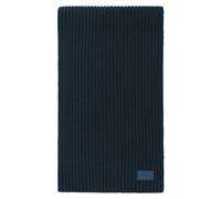 Joop Jeans Écharpe Hommes - Francis, Tricotée, Côtelé, Wollmix, Bleu Uni