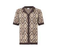 JOOP! Jeans Vestes en maille 'Diamor' chocolat / noisette / blanc, Taille XXL