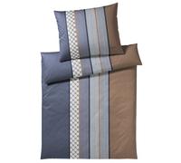 Joop! Linge De Lit 2 Pièces - Cornflower Stripes, Comfort-Satin, Coton, Jacquard Deep Ocean 155x220cm Multicolore
