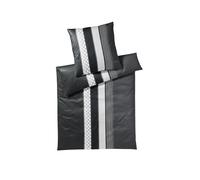 JOOP Linge de lit en satin Cornflower Stripe 70x90cm / 140x200cm (Deep Stone) noir