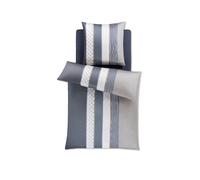 JOOP Linge de lit en satin Cornflower Stripes 70x90cm / 140x220cm Deep Coal gris