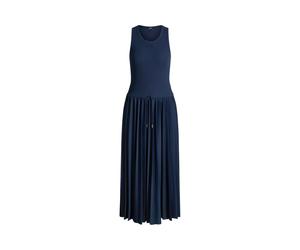 Joop! - Longue Robe d'Été à Jupe Plissée - Femme - Robes - Bleu - Taille: 38 FR