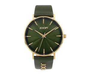 JOOP! Montre Dames à Quartz analogique, avec Bracelet en Cuir, Kaki, étanche à 5 Bar, Livré dans Une boîte Cadeau de Montres, 2035044