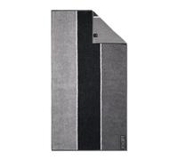 JOOP! Serviette de douche 'Lines' gris foncé / noir, Taille One Size