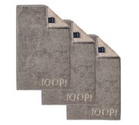 JOOP! Serviette 'Doubleface' camel / gris fumé, Taille One Size