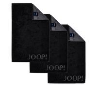 JOOP! Serviette 'Doubleface' gris foncé / noir, Taille One Size