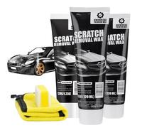 Jooseen Car Scratch Remover Wax Kit, Professional Scratch Repair Compound with Sponge Applicator & Wiping Cloth, 120ML for All Vehicles & Glossy Paints, Deep & Minor Scratch Removal (3PCS)