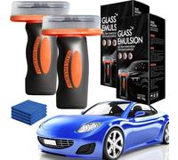Jooseen Hand-Held Glass Emulsion Cleaner, Car Windscreen Oil Film Remover, Easy-to-Use for Windows Mirrors Automotive Household (2PCS)