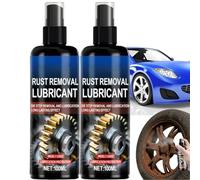 Jooseen Rust Remover Spray for Metal, 100ML Fast-Acting Iron Cleaner, Rust Removal Spray for Vehicles, Tools & Chains (2PCS)