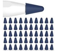 Joosko Lot de 50 embouts de protection fins en silicone pour stylet Apple 2e et 1ère génération, dessin silencieux, bleu marine