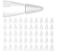 Joosko Lot de 50 protège-pointes en silicone fin pour stylet Apple 2e et 1ère génération, dessin silencieux, pour Apple Pencil 2e et 1ère génération. (transparent)