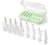 JOOSKO Lot de 8 embouts de rechange améliorés pour Apple Pencil Pro/USB-C/2{^>e<^} génération/1ère génération (avec étui de rangement), embouts métalliques mixtes résistants à l'usure pour accessoires