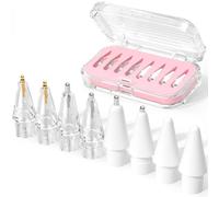 JOOSKO Lot de 8 embouts de rechange améliorés pour Apple Pencil Pro/USB-C/2{^>e<^} génération/1ère génération (avec étui de rangement), embouts métalliques mixtes résistants à l'usure pour accessoires