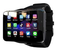 JOOSZORN Montre Intelligente 4G / WiFi, Montre Intelligente Extra Large à écran Tactile HD de 2,88 ", Applications d'appels Photo GPS TV, Compatible avec iOS et Android (6 Go + 128 Go)