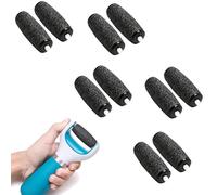 JOOTUEPO 10 Pièces Rouleaux de Remplacement, Extra Rugueux Rouleau Pied, Recharge de Tête de Rouleau pour Pedicure Pied Electrique, Rape Pieds