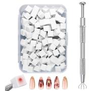 JOOTUEPO 100 PCS Nail Art Éponge dégradé Avec Pince Métallique, Eponge Babyboomer Ongle, Utilisé, pour Vréer une Variété de Motifs D'art de L'ongle Dégradés