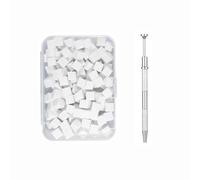 JOOTUEPO 100 PCS Nail Art Éponge dégradé, Avec Pince Métallique,Eponge Ongle,Utilisé pour Vréer une Variété de Motifs D'art de L'ongle Dégradés