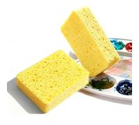 JOOTUEPO 2 Pièce Éponge École Nettoyage Aquarelle, Éponge à Peindre Absorbant l'eau Éponges à Dessin Rectangulaires, Éponges synthétiques d'artiste pour Peinture/Artisanat/céramique