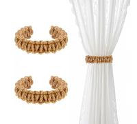 JOOTUEPO 2 Pièces Embrasses de Rideaux Tressées de Style Bohème, Tissées à la Main Robustes et Élégantes, Accessoires Décoratifs Faits à la Main pour Maison/Bureau/Chambre à Coucher