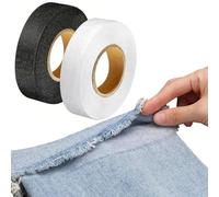 JOOTUEPO 2 Pièces Thermocollant 64 m, Ruban Adhésif Thermofusible 15 mm de Large, Bande de Fixation Thermocollante, Repassage et Fixation Ruban de Ourlet pour Vêtements, Pantalon, Rideaux et Tissus