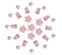 JOOTUEPO 27pcs Charmes de Chaussure, Fleurs Couleur rose Bijoux de Chaussures Shoe Charms, Pins Crocs Accessoires Fleur Chaussure en Strass PerlesBreloques, Pour Filles, GarçOns Et Adultes