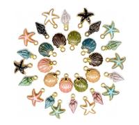JOOTUEPO 30 Pièces Pendentif, Breloques Mixtes d'étoile de mer coquillage