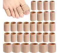 JOOTUEPO 30 Pièces Tube de Coussin d’Orteil 0,98 Pouce Manchons de Tubes d’Orteil Protecteurs de Coussin de Cors en Gel Doux pour Cors, 3 Tailles