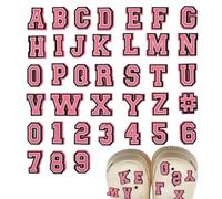 JOOTUEPO 37 pcs Charmes de Chaussure, Chaussures Charm Lettre Alphabet A-Z Numero 0-9, Chaussure Charms Accessoires Bracelet Décorations, Crocs Charms Crocs Accessoires pour Filles Garçons