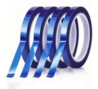 JOOTUEPO 4 Rouleaux Ruban Chauffant Bleu 10mm x 33m Ruban Adhesif Haute Temperature Scotch Thermique pour Imprimante Sublimation, Imprimés Électroniques, Transfert Thermique, Circuits Imprimés