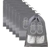 JOOTUEPO 6 Pièce Sac à Chaussures de Voyage, 32 X 44cm Sac à Cordon Anti-Poussière pour Chaussures, avec Fenêtre Transparente pour Organiser Chaussures, Voyage et Sport