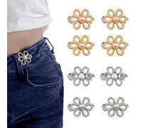 JOOTUEPO 8 Paires de Boutons Pour Jeans Réglables, Pince Pour Pantalon Trop Large, Boutons de Jeans Amovibles, Adaptable à Toutes Tailles, Pas De Couture Ni d'Outils